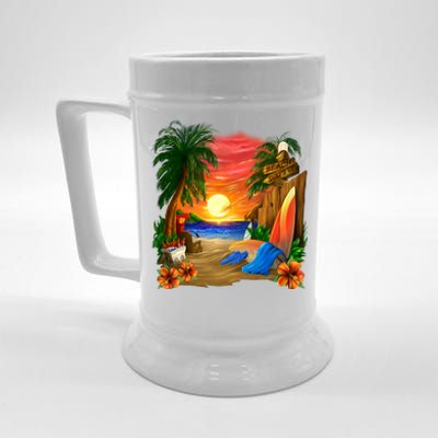 Day at the Beach Beer Stein