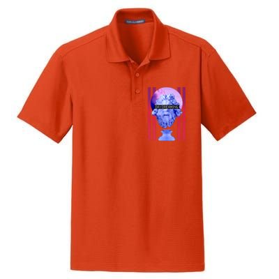 Day Dreaming Statue Dry Zone Grid Polo