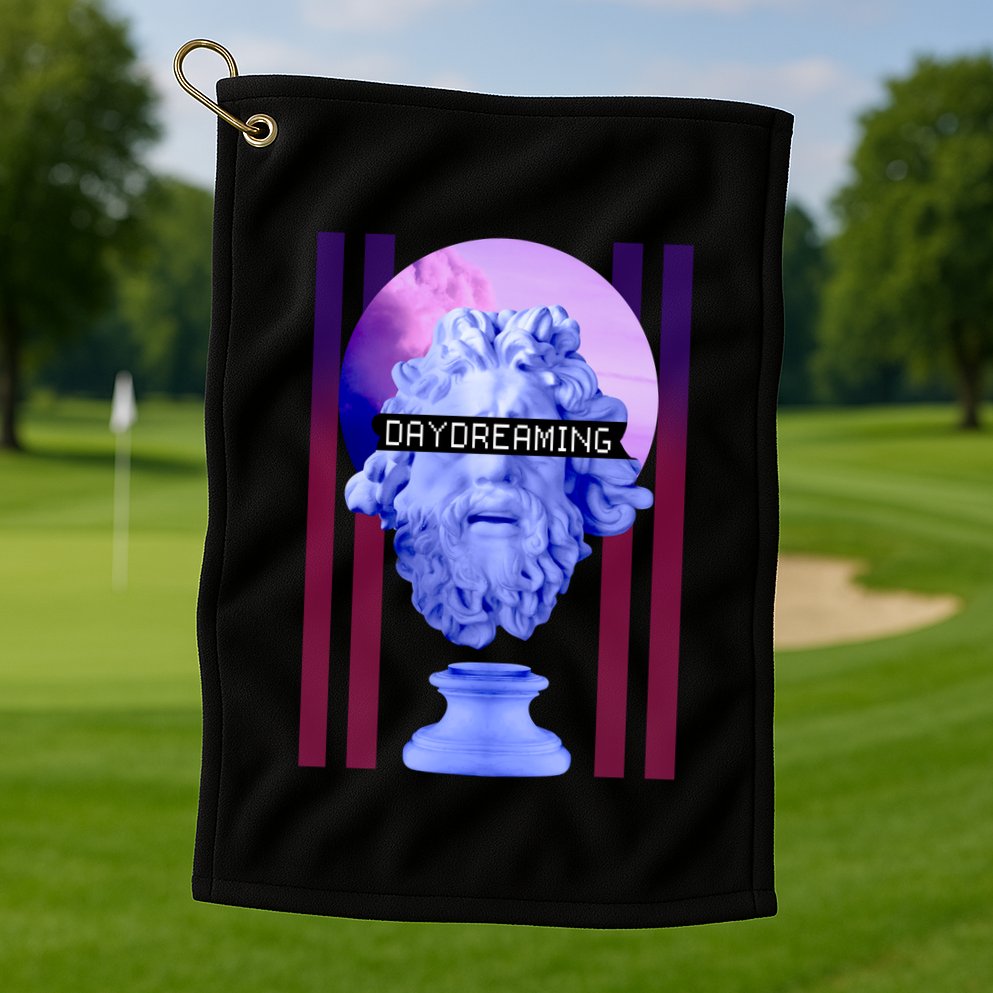 Day Dreaming Statue Golf Towel