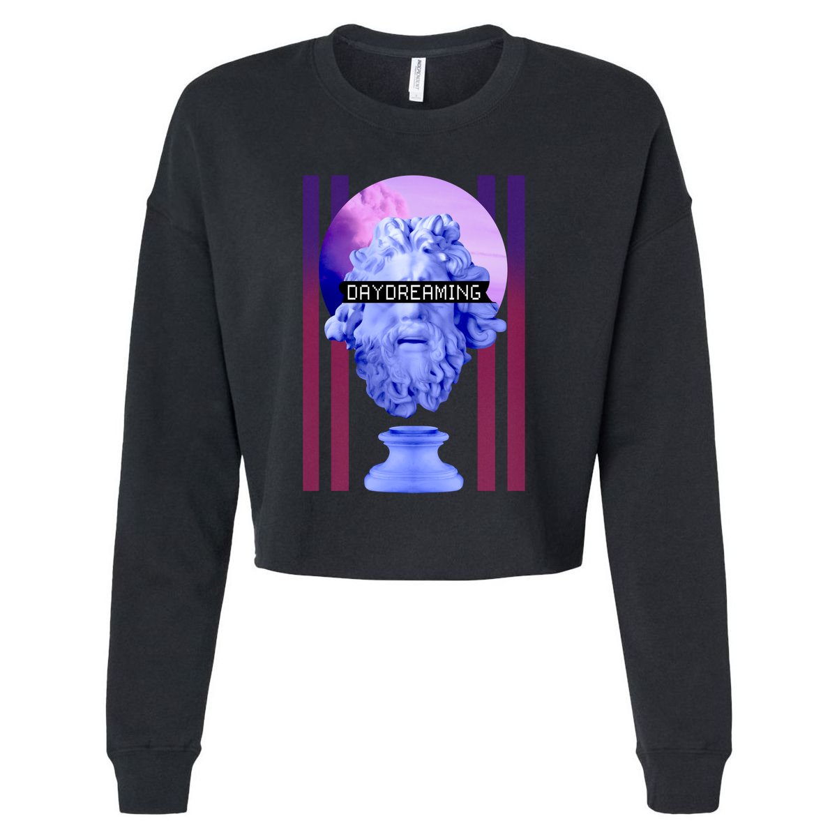 Day Dreaming Statue Cropped Pullover Crew