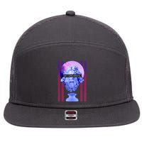 Day Dreaming Statue 7 Panel Mesh Trucker Snapback Hat