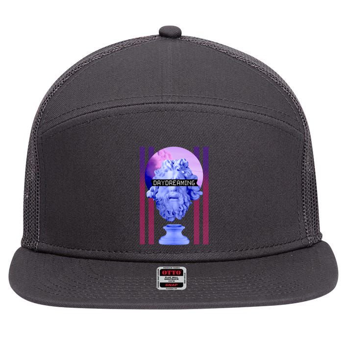 Day Dreaming Statue 7 Panel Mesh Trucker Snapback Hat