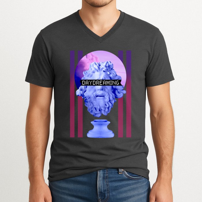 Day Dreaming Statue V-Neck T-Shirt