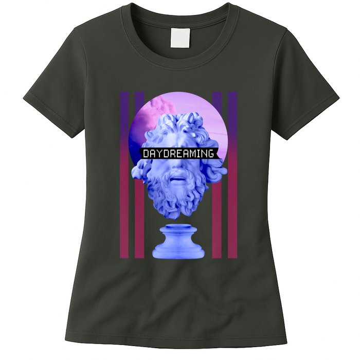 Day Dreaming Statue Womens T-Shirt