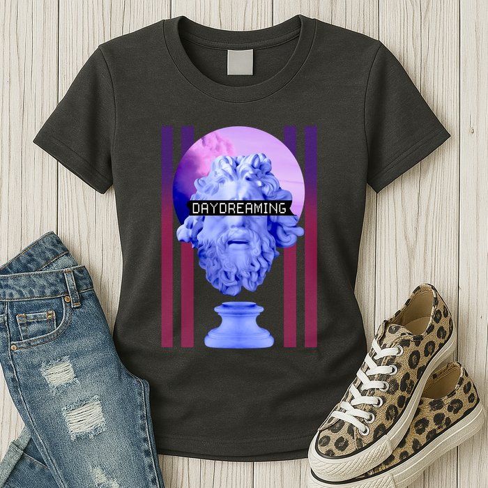 Day Dreaming Statue Womens T-Shirt