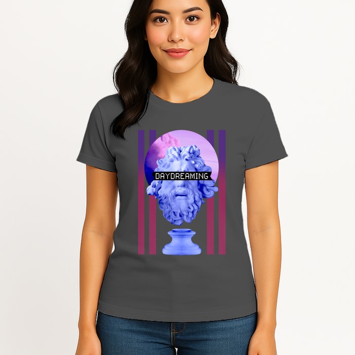 Day Dreaming Statue Womens T-Shirt