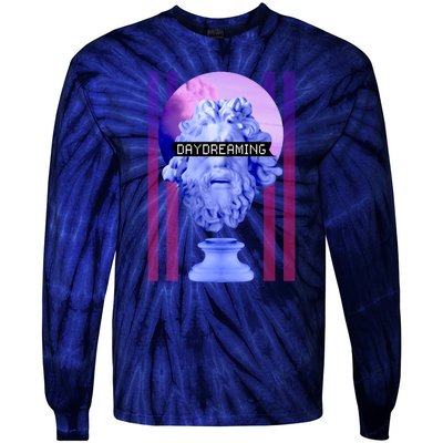 Day Dreaming Statue Tie-Dye Long Sleeve Shirt