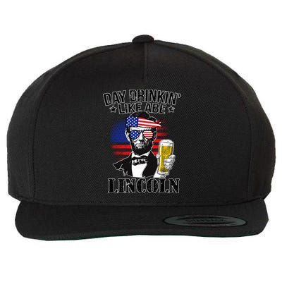 Day Drinkin' Like Abe Lincoln Wool Snapback Cap