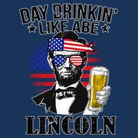 Day Drinkin' Like Abe Lincoln 7 Panel Mesh Trucker Snapback Hat
