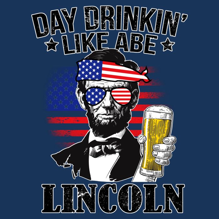 Day Drinkin' Like Abe Lincoln 7 Panel Mesh Trucker Snapback Hat