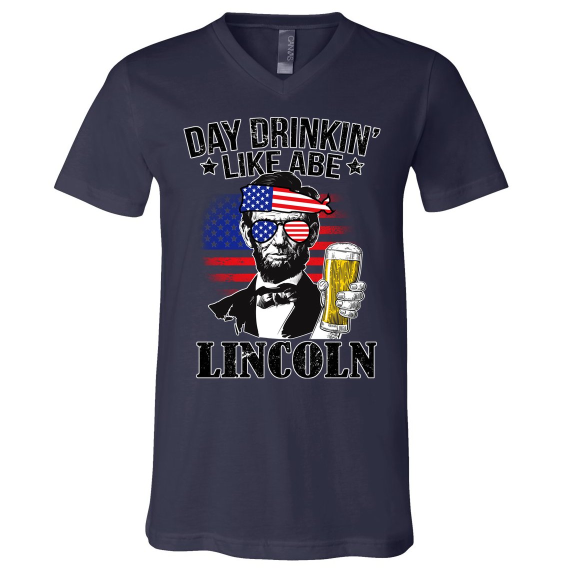 Day Drinkin' Like Abe Lincoln V-Neck T-Shirt