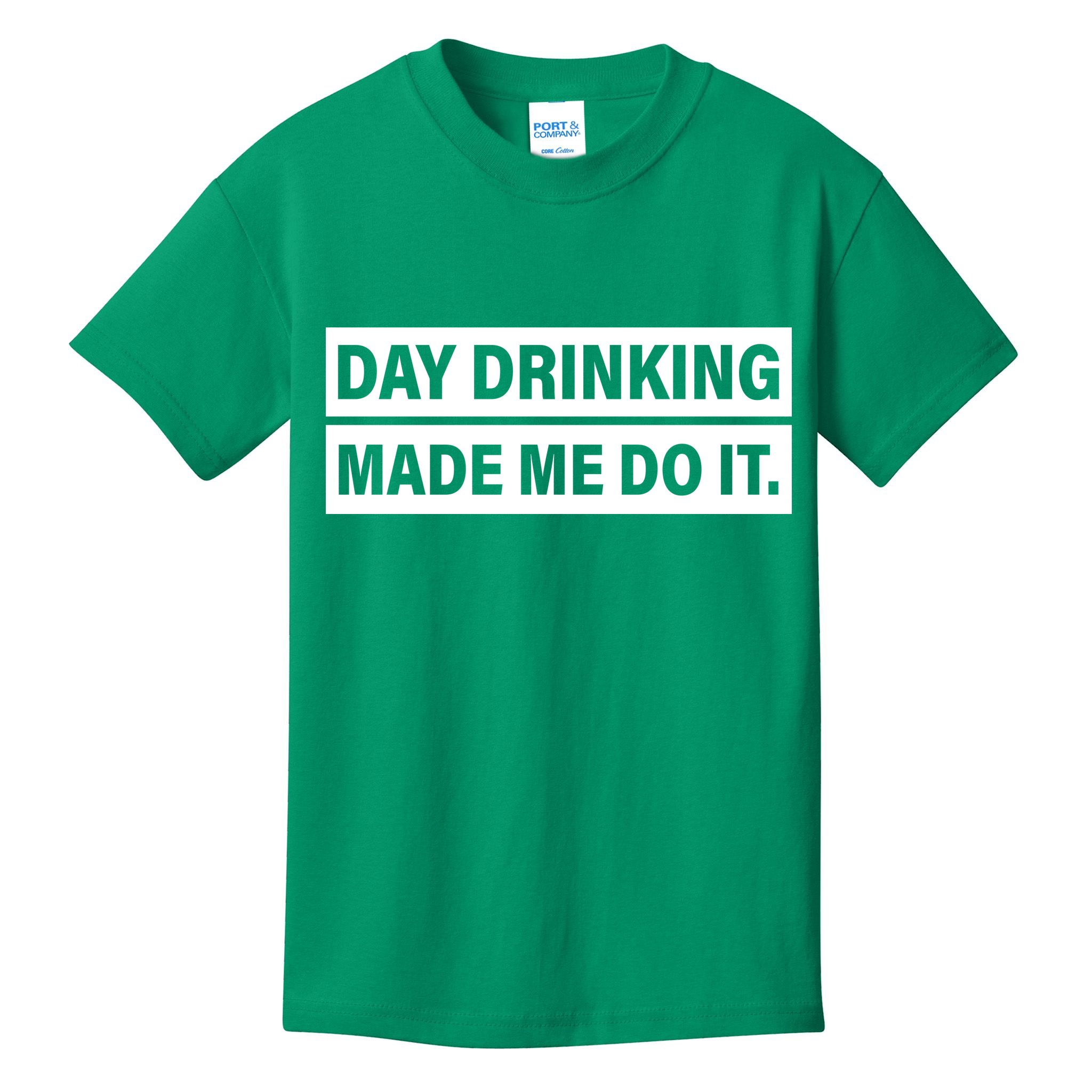 Day Drinking Made Me Do It Funny Drunk Kids T-Shirt
