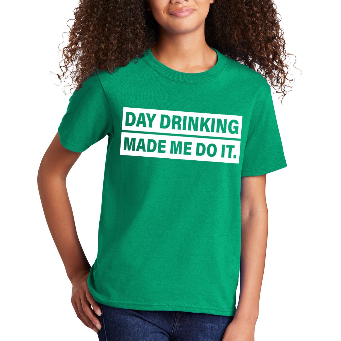 Day Drinking Made Me Do It Funny Drunk Kids T-Shirt