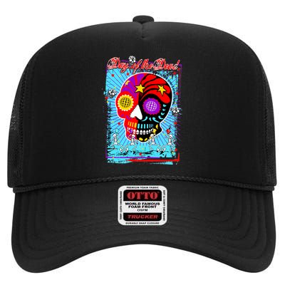 Day of the Dead High Crown Mesh Back Trucker Hat