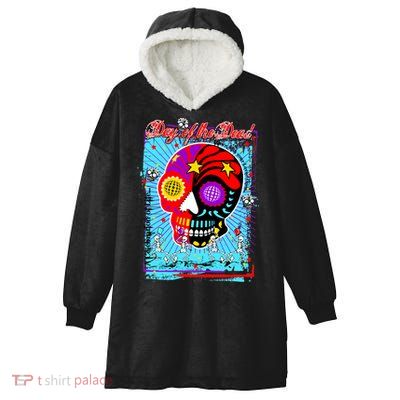 Day of the Dead Hooded Wearable Blanket