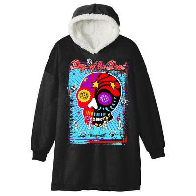 Day of the Dead Hooded Wearable Blanket