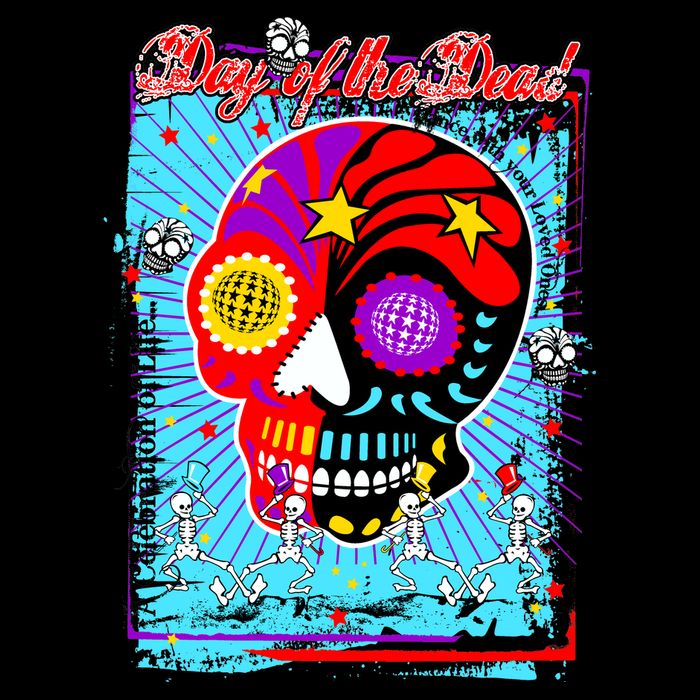 Day of the Dead Cropped Pullover Crew