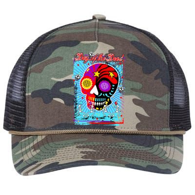 Day of the Dead Retro Rope Trucker Hat Cap