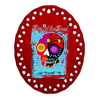 Day of the Dead Ceramic Oval Ornament