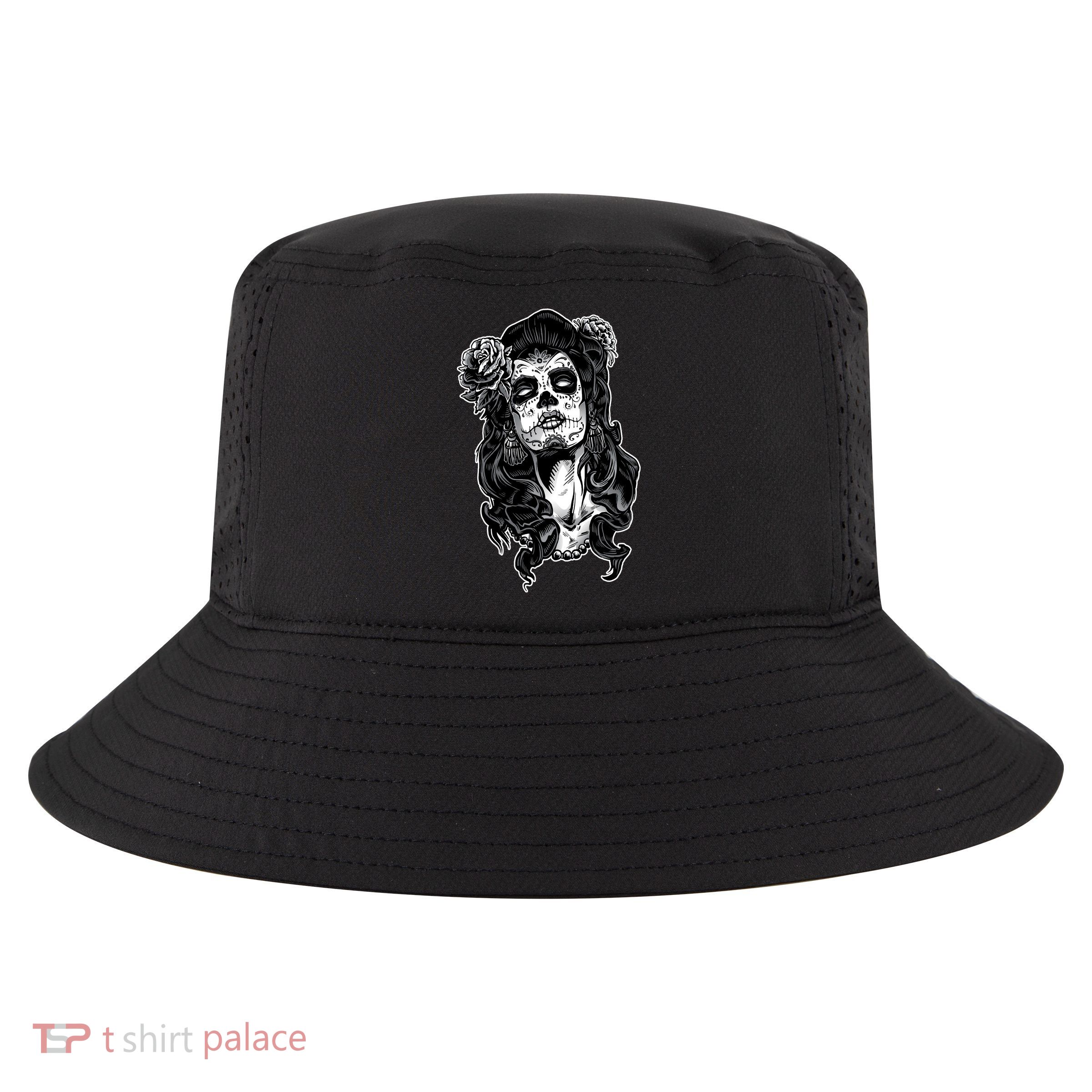 Day Of The Dead Beauty Skeleton Cool Comfort Performance Bucket Hat