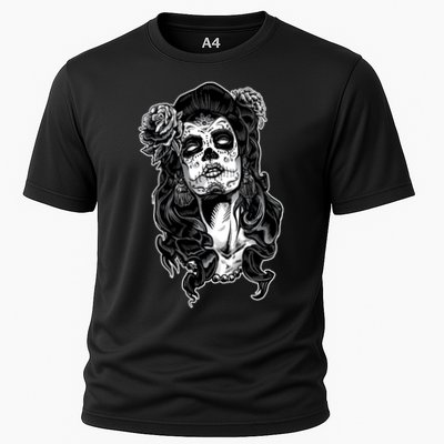 Day Of The Dead Beauty Skeleton Performance Shirt