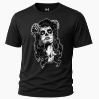 Day Of The Dead Beauty Skeleton Cooling Performance Crew T-Shirt