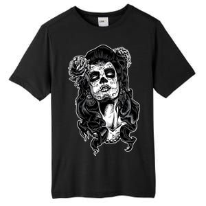 Day Of The Dead Beauty Skeleton Tall Fusion ChromaSoft Performance T-Shirt