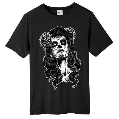 Day Of The Dead Beauty Skeleton Tall Fusion ChromaSoft Performance T-Shirt