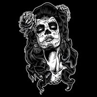 Day Of The Dead Beauty Skeleton Drawstring Bag