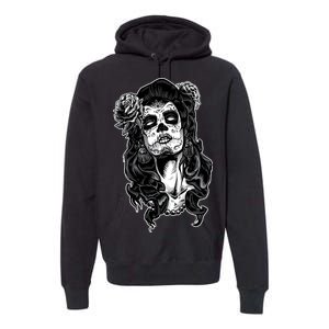 Day Of The Dead Beauty Skeleton Premium Hoodie