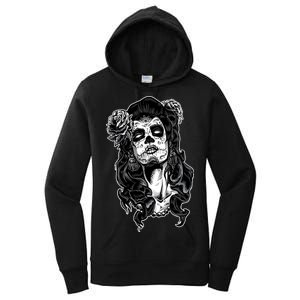 Day Of The Dead Beauty Skeleton Women's Pullover Hoodie