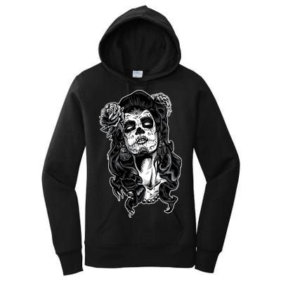 Day Of The Dead Beauty Skeleton Women's Pullover Hoodie