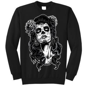 Day Of The Dead Beauty Skeleton Tall Sweatshirt