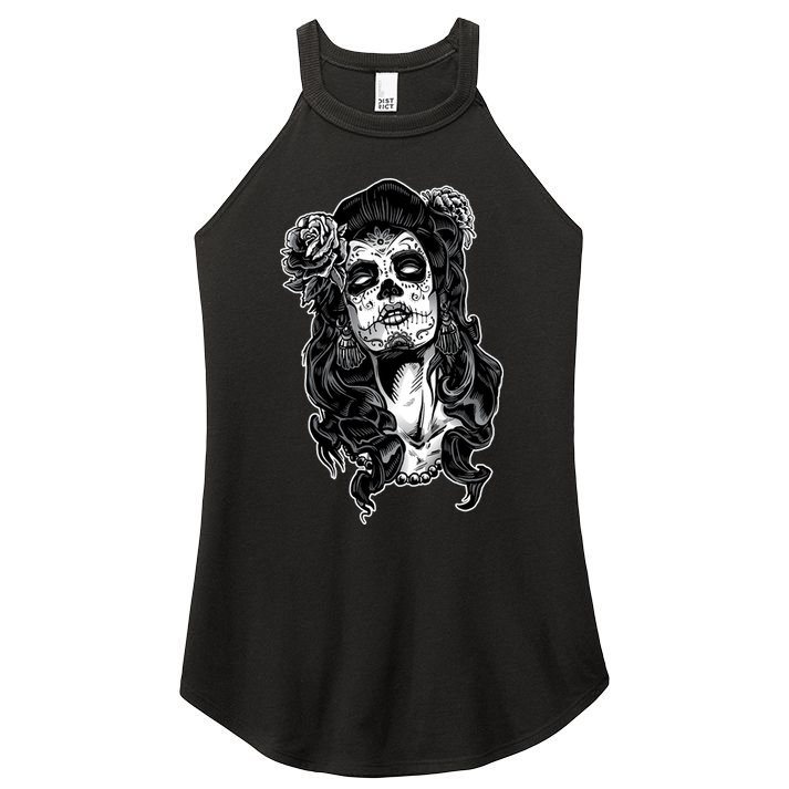Day Of The Dead Beauty Skeleton Women's Perfect Tri Rocker Tank