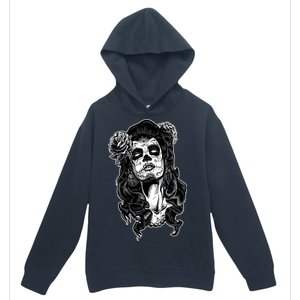 Day Of The Dead Beauty Skeleton Urban Pullover Hoodie