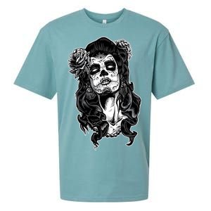 Day Of The Dead Beauty Skeleton Sueded Cloud Jersey T-Shirt