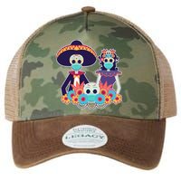 Day Of The Dead Dia De Los Muertos Quarantine Legacy Tie Dye Trucker Hat