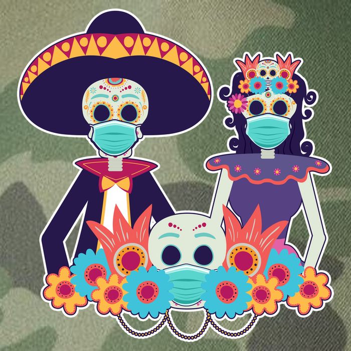 Day Of The Dead Dia De Los Muertos Quarantine Legacy Tie Dye Trucker Hat