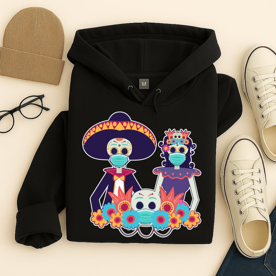 Day Of The Dead Dia De Los Muertos Quarantine Hoodie