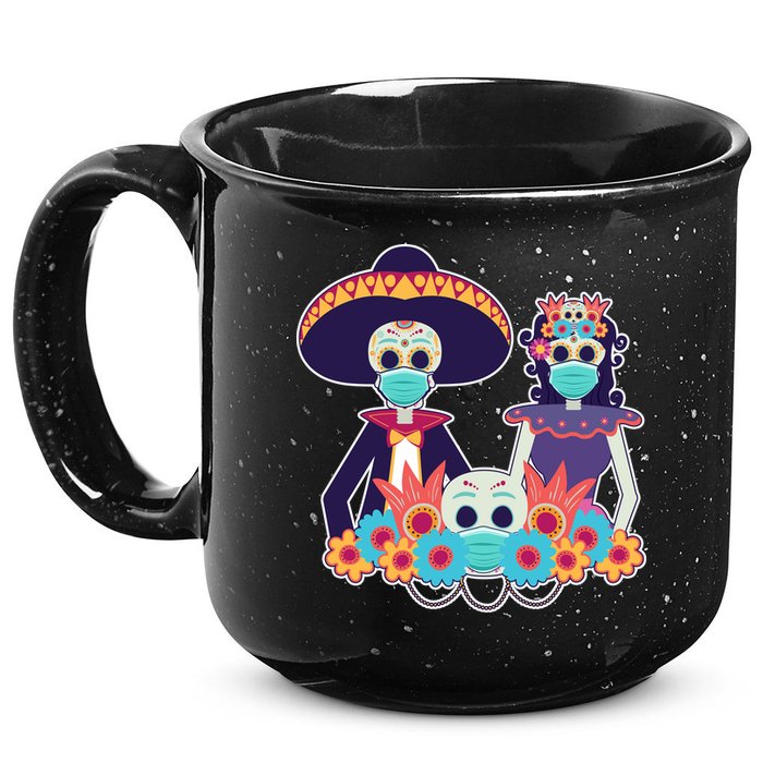 Day Of The Dead Dia De Los Muertos Quarantine 15oz Campfire Ceramic Mug