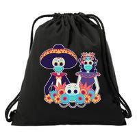 Day Of The Dead Dia De Los Muertos Quarantine Drawstring Bag