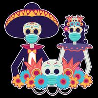Day Of The Dead Dia De Los Muertos Quarantine Drawstring Bag