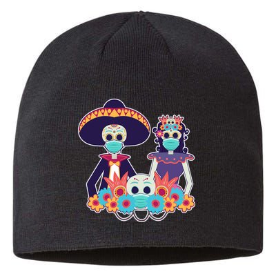 Day Of The Dead Dia De Los Muertos Quarantine Sustainable Beanie