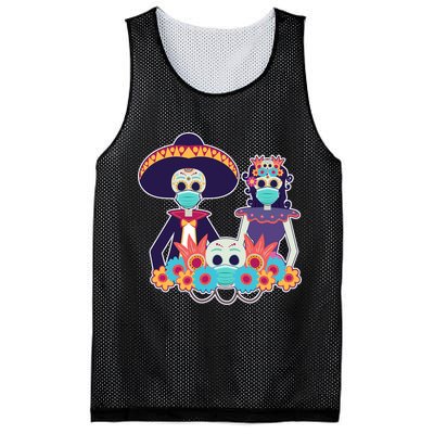 Day Of The Dead Dia De Los Muertos Quarantine Mesh Reversible Basketball Jersey Tank
