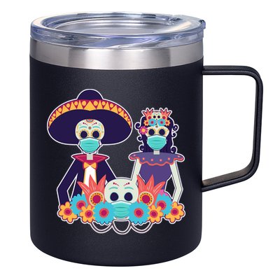 Day Of The Dead Dia De Los Muertos Quarantine 12oz Stainless Steel Coffee Mug