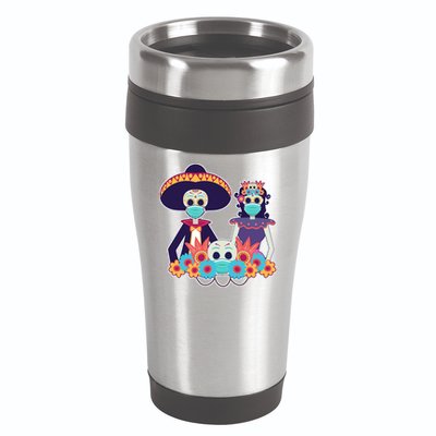 Day Of The Dead Dia De Los Muertos Quarantine 16oz Travel Tumbler