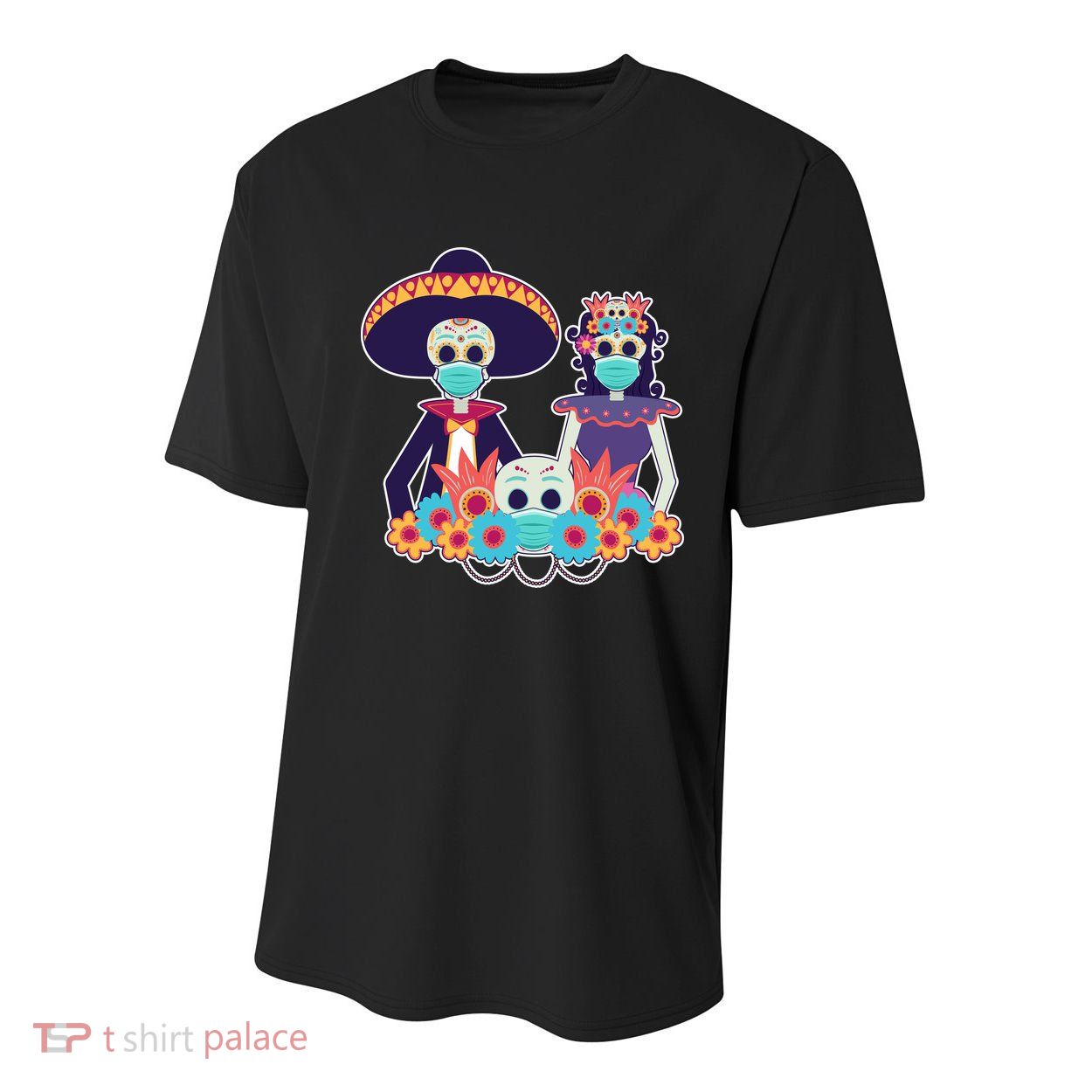 Day Of The Dead Dia De Los Muertos Quarantine Youth Performance Sprint T-Shirt