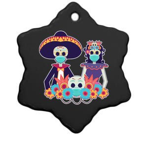 Day Of The Dead Dia De Los Muertos Quarantine Ceramic Star Ornament