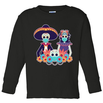 Day Of The Dead Dia De Los Muertos Quarantine Toddler Long Sleeve Shirt