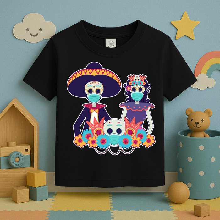 Day Of The Dead Dia De Los Muertos Quarantine Toddler T-Shirt
